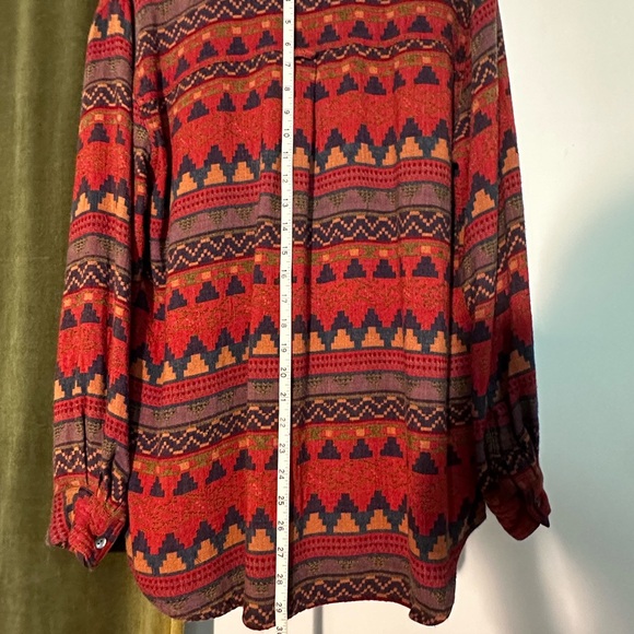 Chico's Multicolor Aztec Pattern Button-Up Shirt - Picture 5 of 6